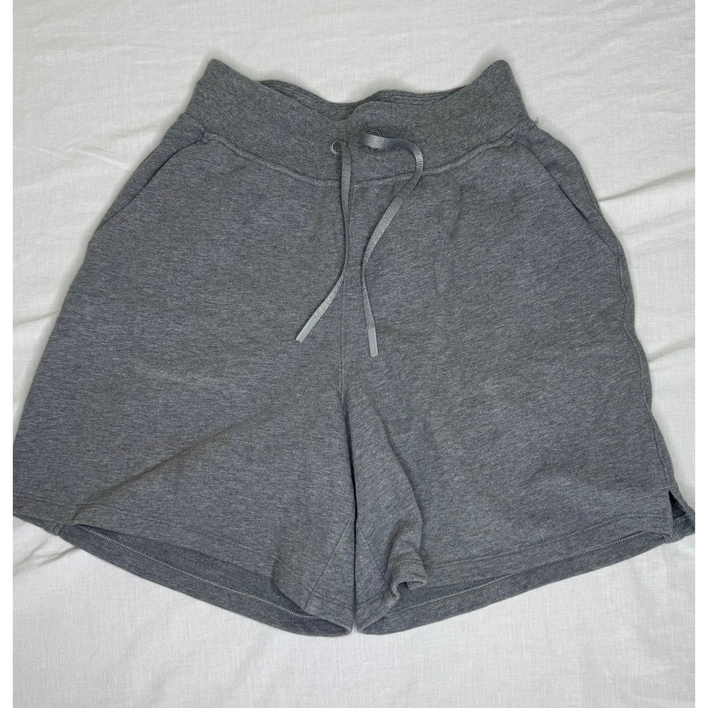 Lululemon Womens Shorts Size 4 Gray Heather Drawstring Casual Athletic Lounge